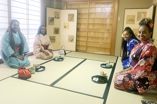 International guests at Tea Ceremony Kyoto